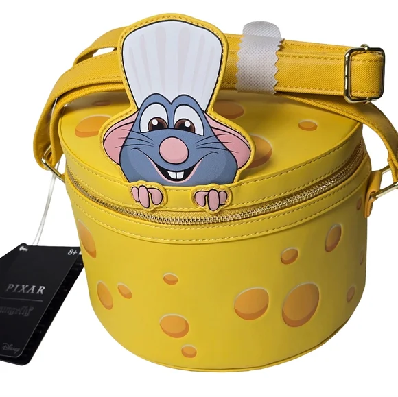 Loungefly Disney Pixar Ratatouille Remy Cheese Crossbody Bag NWT - Picture 1 of 7